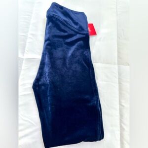 NWT! SPANX Kids Deep Blue Lapis Velvet Leggings size Small